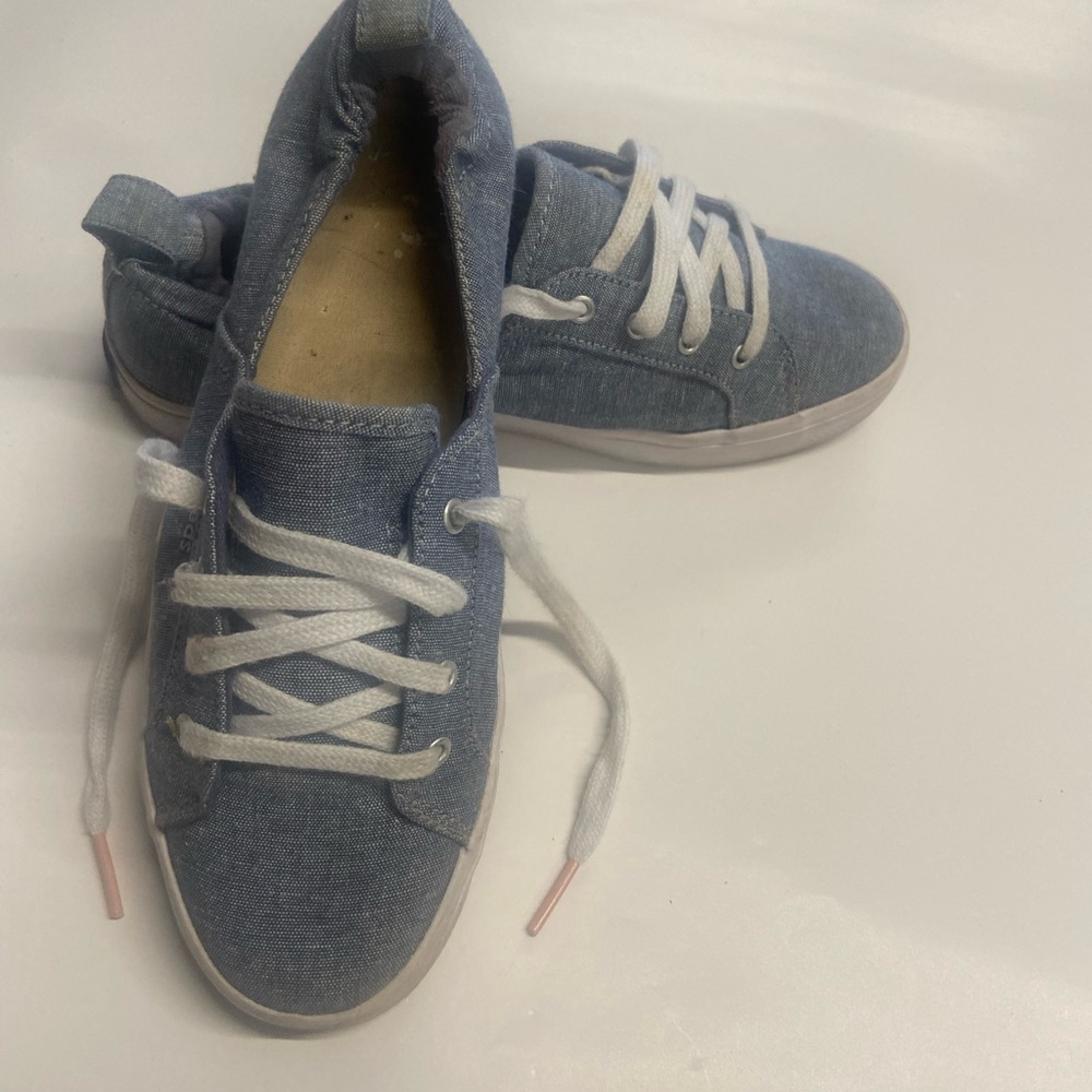 Kids Blue Canvas Sneakers